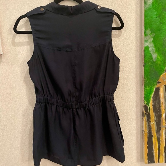 French Connection Dark Blue Sleeveless Vest - Picture 3 of 4